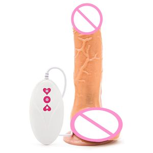 Romte Realistic Dildo Vibrator Electric G Spot Clitoral Massager для женщин, толкающих отопление вибрации сексуальной игрушки мастурбатор