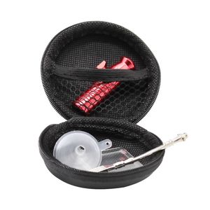 Wholesale tobacco spoon resale online - Smoking Colorful Snuff Snorter Sniffer Kit With Bullet Shape Storage Bottle Dry Herb Tobacco Spoon Tip Nails Filling Funnel Mini Zipper Bag Pocket DHL Free