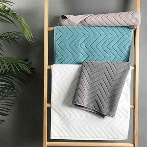 High Quality Bathroom Mat Hotel Clubhouse Jacquard Foot Non-Lip Bath Mat Soft And Thick Absorbent Floor Mat 100% cotton 210401