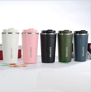 Custom Logo Vakuum isoliert Doppelwand Becher, um wiederverwendbare Kaffee Tassen wiederverwendbares Edelstahl -Kaffeetasse mit Deckel zu gehen