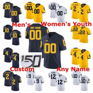 Rare Michigan Wolverines College Football Maglie Tarik Black Jersey Quinn Nordin Karan Higdon Chris Evans Khalid Hill Custom Stitched