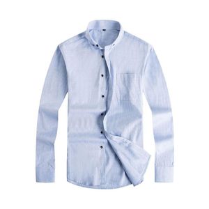 ВМС Повседневная Рубашка оптовых-Мужские повседневные рубашки весенние мужские большой размер хлопчатобумажной рубашки с длинным рукавом цвет белый светло голубой светло серый темно синий L xl xl xlmen s