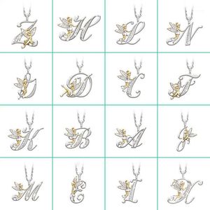 Avustralya Kristal toptan satış-Kolye Kolye A Z Peri Mektupları Kadınlar Moda Avustralya Kristal Başlangıç Kolye Bildirimi Düğün Mücevher Hediyeleri