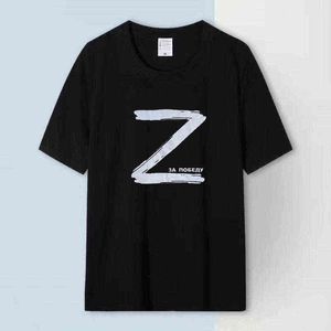 Camiseta casual de algodão de verão Victory z Men Men Manga curta Tamva de-juba de pescoço masculino Tops clássicos maiores tamanho