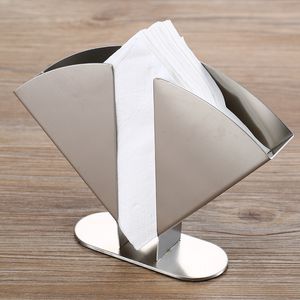 Rostfritt stål servetthållare Papper Serviette Dispenser Vertikal dekorativ vävnadsställ för matbord Kök LX4924