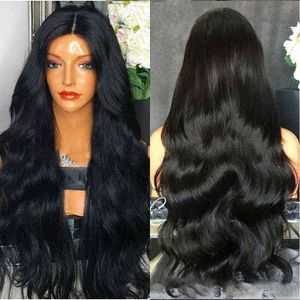 Black Color Hair Wigs for Women Synthetic Cosplay Wave Women's Daily Dressing Full Machine Wig Sinuo 220622
