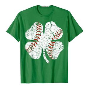 Heren t-shirts honkbal St Patricks Day Boys Men Catcher Pitcher Shamrock T-shirt aangepaste producten kleding Baseball-liefhebber T-shirt Topsman's