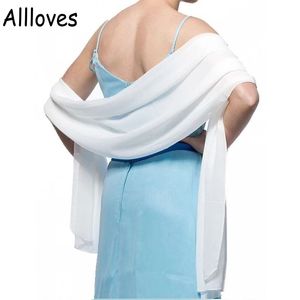 Solid Color Chiffon Wedding Bridal Shawl Wrap Cape Bolero Scarf Cloak Women Accessories CL0377