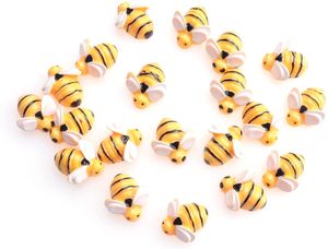 Mini Bee Ornaments Tiny Resin diy Flatback Embellishment Bumble Bee for Hair Clip Craft Art Project Home Garden Decoration Jewelry Making Scrapbooking 1222346