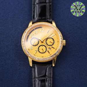 Mäns Klocka Mekanisk Självlindningsrörelse Sapphire Watch Läderband Rostfritt Stålväska Keramisk Ring