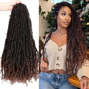 Pre-ed Crochet For Black Women Passion Twist Hair Pre-Lush ffy Ombre Crocheted Braids