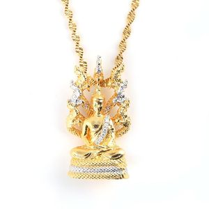 Chains Cambodian Style Garden Buddha Buddhism Pendant Necklaces Jewelry Thailand Vietnam Laos GiftsChains