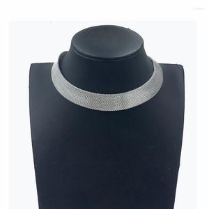 Łańcuchy 20 mm 25 mm stal nierdzewna Milanese Mesh Naszyjnik dla kobiet Charm Choker Bransoletka Srebrna biżuteria darowizny godl22