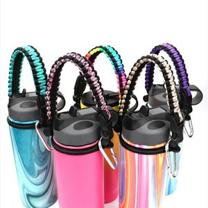 Drinkware Handle Universal Cup Rope Isolation Cup with Space Pot Straw Cover Portable Flätade paraplyrep Cups Withs Accessories
