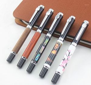 High Quality Jinhao Wood Fountain Pen Ink Nib 0.7mm Caneta Tinteiro Office Stylo Plume Penna Stilografica 03839