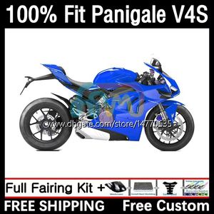 OEM-Verkleidungen für DUCATI Panigale V 4 V4 S R V4S V4R 18-21 Body Kit 1DH.64 Street Fighter V4-S V4-R V-4S 2018 2019 2020 2021 V-4R 18 19 20 21 Spritzguss-Karosserie glänzend blau