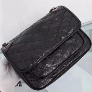 7a +ニキベビーサイズ女性バッグソフトカーシドレザークロスボディ財布財布デザイナーバッグ2021ブラックチェーンショルダークラッチクラシックファッション
