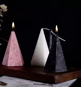Velas nórdicas do cone geométrico aromaterapia com aromaterapia com aromaterapia de rosa Rosa velas de petróleo de casa duradouras com duradouros FS5266 B0816