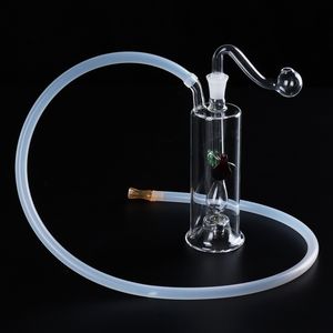 LED -glasolja brännare vattenpipa bong vattenrör röker shisha set dab olje rigg rörbelysning färger byter bongs tobak aska skål handplan bärbar percolater bubbler