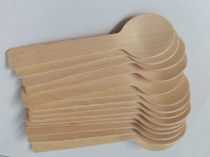 Drewniana łyżeczka łyżki łyżki mini miksowanie kawy drewniane próbki łyżki łyżki brzozy gorące logo Dostępne logo Naturalne drewno HH22-274