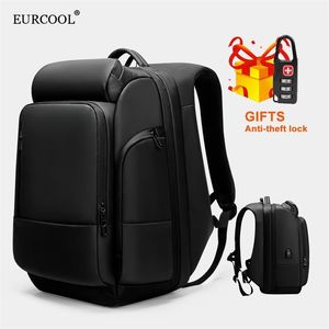 EURCOOL 17 Inch Laptop Backpack For Men Waterproof Functional with USB Charging Backpacks Male Business Mens Rucksack Mochila 220707