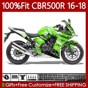 Honda CBR500CC CBR 500 CC 500R 2016-2018 111NO.153 CBR500 R RR 500cc 바디 그린 블랙 CBR500R 16 18 CBR500RR 2016 2017 2018 2018 OEM 페어링