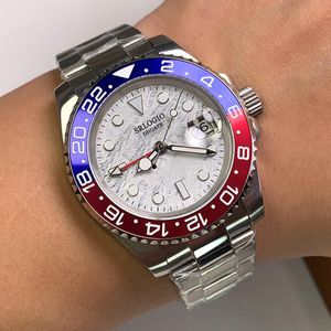 メンズのための時計自動機械式男性は40mmステンレス鋼ストラップセラミックケースメンズビジネス腕時計モントレデュルクス