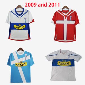 Universidad Catolica 2009 2010 2011 2012 2012 Jerseys de futebol retro vintage 09 10 11 12 camisa de futebol clássico casa azul longe vermelho 2002 s-2xl # 21 f.guterrez qualidade superior