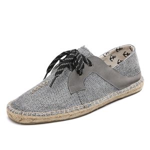 2022 Nuove scarpe di tela traspirante corda di canapa paglia uomo donna taglia grande 36-44 eur moda traspirante confortevole nero bianco verde Casual tre 2038