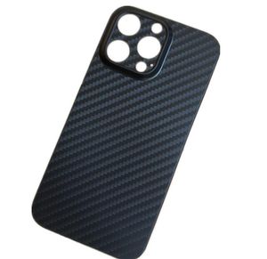 Kolfibermönster Ultra Slim PC -fodral för iPhone 13 12 Mini 12 11 Pro Max Lens Protection Phone Cover