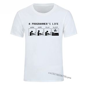 Datorkodprogrammerare Life T Shirt Engineer Programmer Tshirt Vintage Eesthetic Men's Printed Tees Drop Shipipng 220509