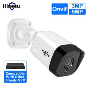 Hiseeu CCTV Camera оптовых-Hiseeu MP MP POE IP камера Открытый водонепроницаемый H CCTV Bullet Camera Night Vision P2P обнаружение движения для POE NVR V AA220315