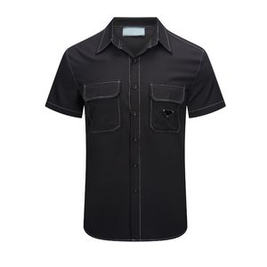 Camisas de grife de gabinetes de moda masculina bolsos laterais duplos de boliche camarada havaí camisas de seda casual floral