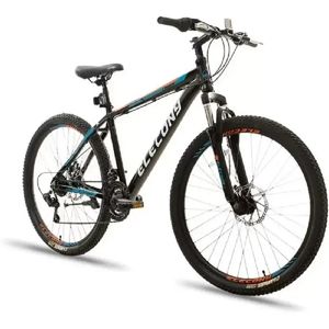 Us Warehouse Elecony 26 polegadas de bicicleta de montanha de alumínio, Shimano 21 Speed ​​Mountain Bicycle Freios de disco duplo para mulheres homens adultos femininos T0420