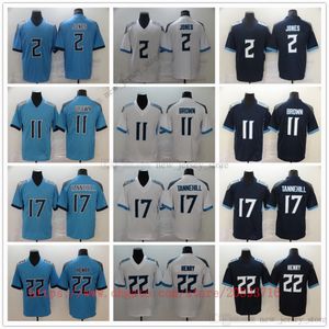 Movie College Football Wear Jerseys Stitched 2 JulioJones 11 AJBrown 17 RyanTannehill 22 DerrickHenry 25 AdoreeJackson 31Byard Breathable Sport High Quality Man