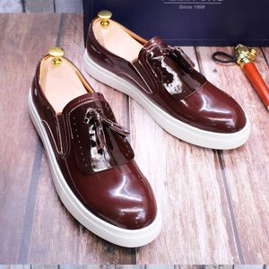 Chaussure homme luxe marque Vestito Scarpe da uomo Suola antiscivolo Scarpe da ginnastica lucide Matrimonio Occasioni di fascia alta Incontri Scarpe da uomo A19