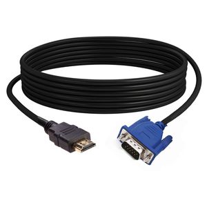 1 M FT Gold HDTV Male To VGA Male Pin Video Adapter Cables P FT For TV DVD BOX Accessories