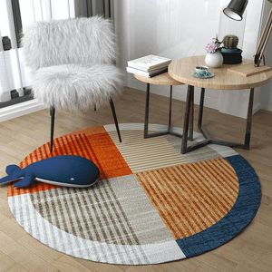 Carpets Round Carpet Simple Nordic Hanging Basket Cushion Computer Chair Table And Bedroom Bedside Floor Mat Can