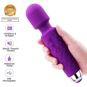 Geschwindigkeit Starker Dildo sexy Vibrator für Frauen Vagina Klitoris Stimulator Zauberstab Massagegerät Erotikspielzeug Erwachsene