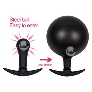 NXY Anal Toys Silicone Butt Butt Plug para mulher Dilator vaginal expansível Bolas de sexo de vibrador grande brinquedo para homens adultos 220506