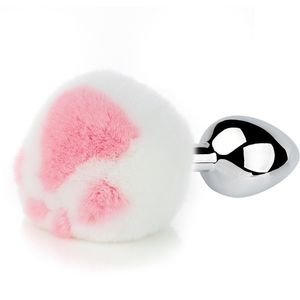 Cut Cat Footprint Anal Tail Smooth Steel Butt Plug Wearable Rabbit Bdsm sexy Toys for Women Auns Expander No Vibrator