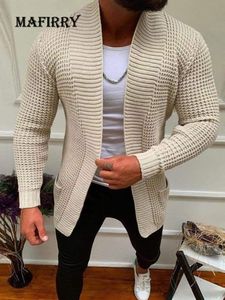 Mens Jackets Men Striped Casual Knitting Cardigan Spring Autumn VNeck Solid Lo 220823