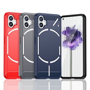 Textura escovada de fibra de carbono Capa protetora de TPU macio à prova de choque para nada Telefone 1 Google Pixel 7 6A Samsung Xcover6 Pro 2 Xcover 6 Sol3 Jump 5G Halo Feel2 F13 F22