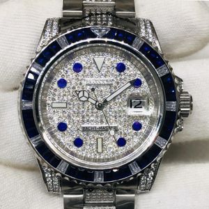 Orologi da uomo di lusso Orologi con diamanti Orologio da polso con movimento meccanico automatico in zaffiro da 44 mm