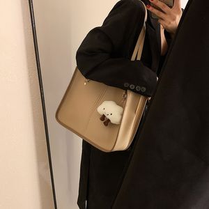 Retro-Tasche mit großer Kapazität, weibliche koreanische Version der einfachen Einkaufstasche, vielseitige Umhängetasche mit einer Schulter