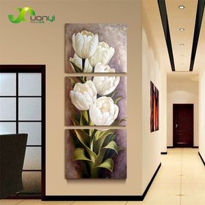 3 Piece Tulip Flower Painting Pictures On The Wall Frames For Living Room 3 Pieces Decoration Pictures Cuadros Home Art Unframed T200608