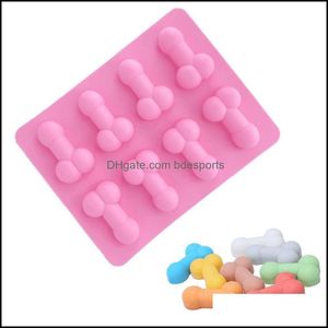 Super Pecker Ice Mold 8-Cavity Sexy Funny Tray For Bachelorette Party Candy Chocolate Jelly Cookie Fondant Drop Delivery Baking Mods Ba