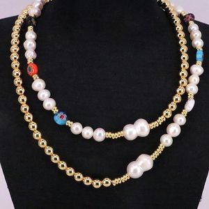 Подвесные ожерелья 3pcs Boho Baroque Pearl Colles