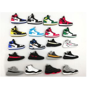 Wholesale Designer Mini 3D Basketball Shoes Keychains with box Men Women Kids Key Ring Gif sneaker keychain Holder High Quality