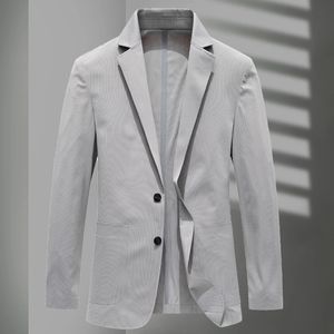 Новое поступление Высококачественные бесследный клей без гладилизации мужчин весна Летний костюм мода повседневная пальто Одиночные грудью Blazers 4XL